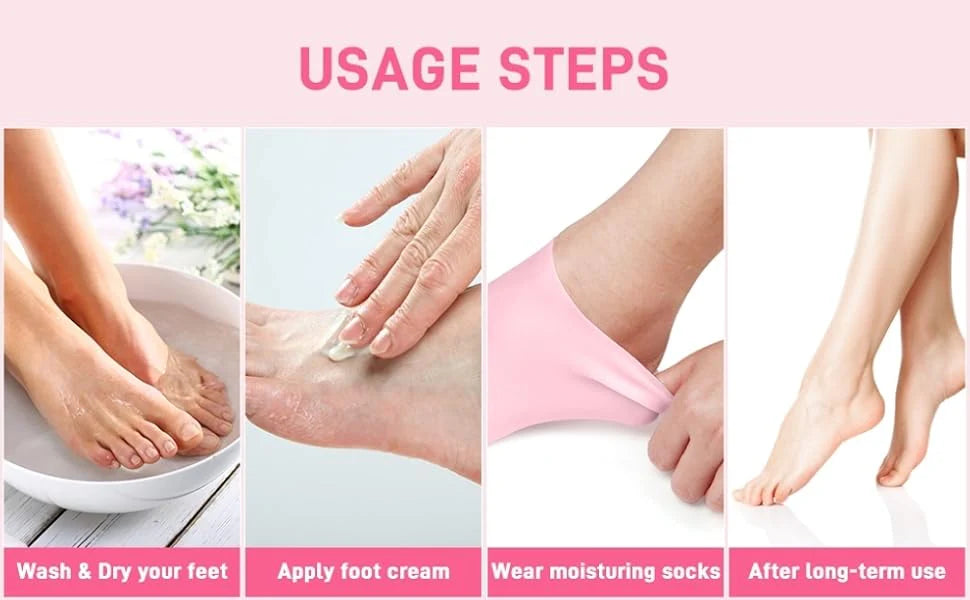 Silicone Moisturizing Gel Socks