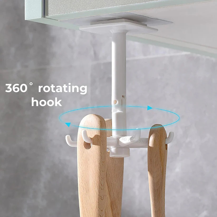 360° Rotating Wall Hook – Self-Adhesive