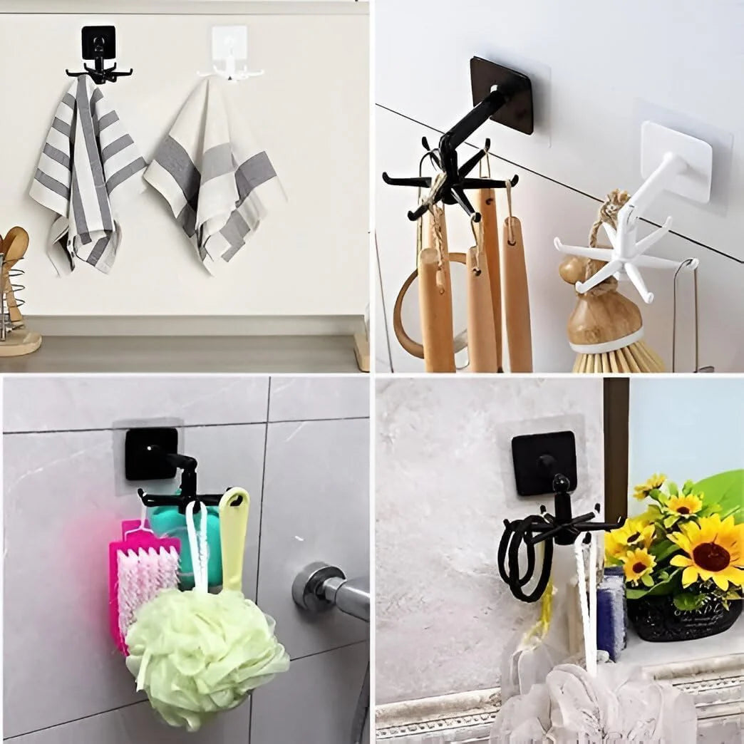 360° Rotating Wall Hook – Self-Adhesive